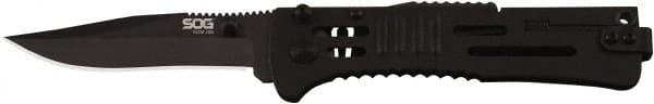 SOG Specialty Knives - 3.019" Blade, 4" OAL, Clip Point Folding Knife - 4.22" Closed Length, Stainless Steel, 1 Blade, 1 Edge, Belt clip - Exact Tooling