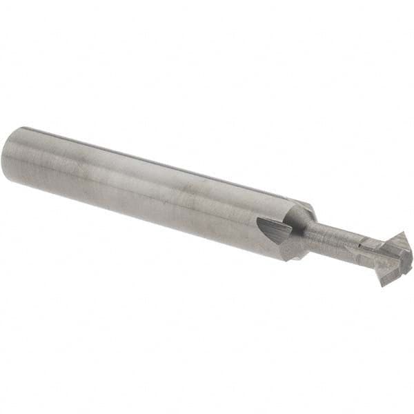 Accupro - ° 6mm Cut Diam, 0.118" Cut Width, 1/4" Shank, Solid Carbide Double-Angle Cutter - Exact Tooling