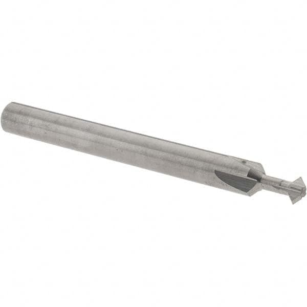 Accupro - 5/32° 5/32" Cut Diam, 0.078" Cut Width, 3/16" Shank, Solid Carbide Double-Angle Cutter - Exact Tooling