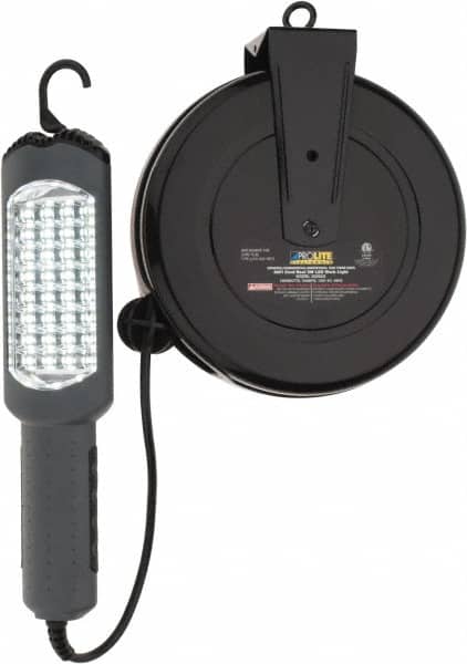 Value Collection - 120 Volt, 1,440 Watt, Electric, LED Portable Drop Light Work Light - 30' Cord, 1 Head, 450 Lumens, ABS - Exact Tooling