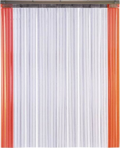 TMI, LLC - 8' Door Width x 8' Door Height PVC Ribbed with Reinforced Bonded Bead (Style) Armor Bond Strip Door Kit - 8" Strip Width x 0.072" Strip Thickness, Clear, 50% Overlap - Exact Tooling