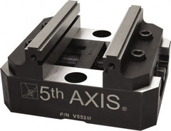 5th Axis - 125mm Jaw Width, 74mm High x 125mm Long x 125mm Wide Vise - For Use with 5 Axis Workholding Systems - Exact Tooling