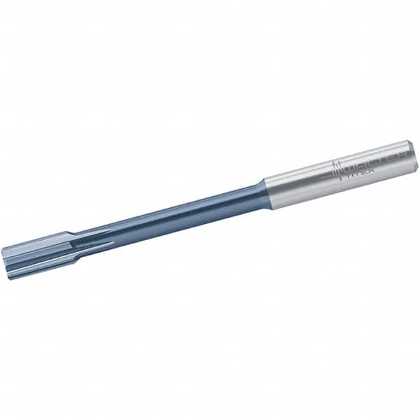 Walter-Titex - 9.99mm Solid Carbide 6 Flute Chucking Reamer - Straight Flute, 10mm Straight Shank, 20mm Flute Length, 120mm OAL - Exact Tooling