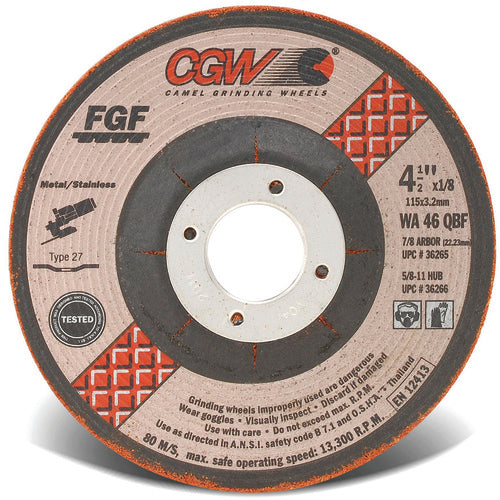 CGW 6X1/8X5/8-11 A24-R-BF STEEL T27