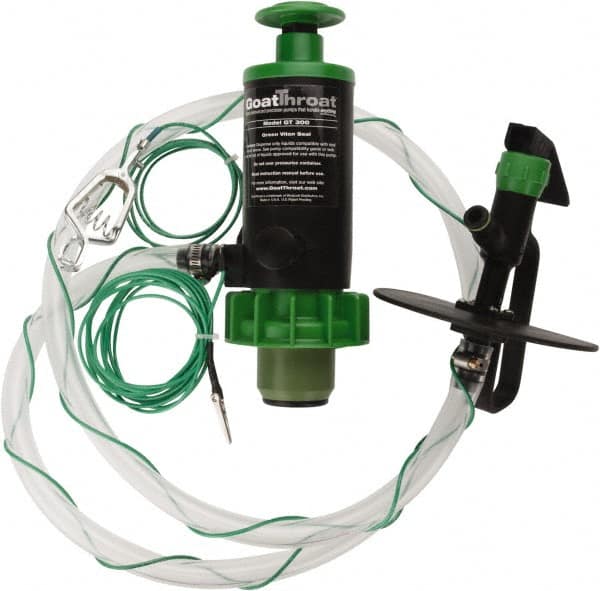 GoatThroat Pumps - 3/8" Outlet, 4 GPM, Polypropylene Hand Operated Transfer Pump - 56" OAL, For up to 55 Gal Drums, For Class I & II Flammable & Combustible Liquids - Exact Tooling