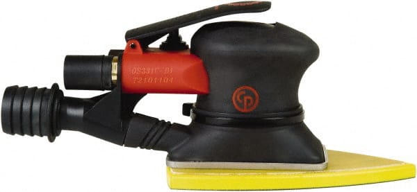 Chicago Pneumatic - 10,000 OPM, 18 CFM Air Consumption, 90 psi Air Pressure, Jitter Bug Air Orbital Sander - Rectangular Pad, 1/4" Inlet - Exact Tooling