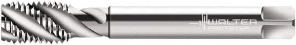 Walter-Prototyp - 3/8-16 UNC 3 Flute 3B Modified Bottoming Spiral Flute Tap - Cobalt, Bright Finish, 100mm OAL, Right Hand Flute, Right Hand Thread, Series P22559 - Exact Tooling