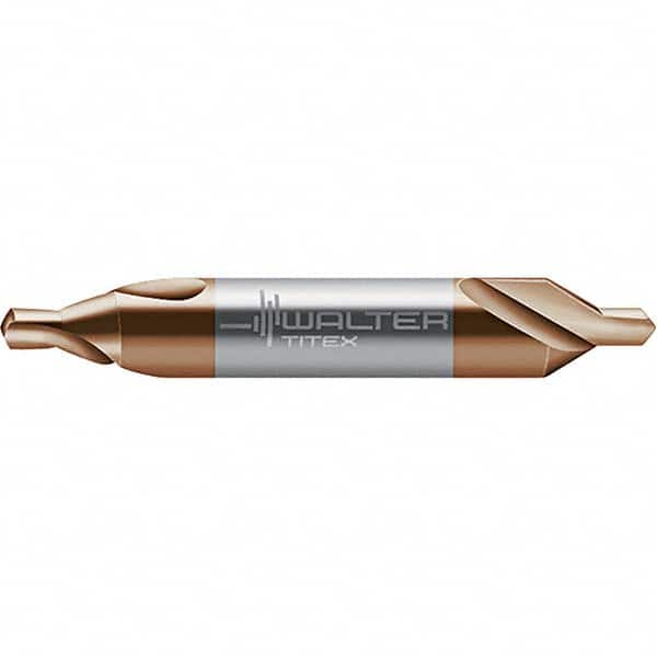 Walter-Titex - Metric Plain Cut 60° Incl Angle Solid Carbide Combo Drill & Countersink - Exact Tooling