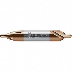 Walter-Titex - Metric Plain Cut 60° Incl Angle Solid Carbide Combo Drill & Countersink - Exact Tooling