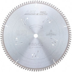 Amana Tool - 12" Diam, 5/8" Arbor Hole Diam, 100 Tooth Wet & Dry Cut Saw Blade - Carbide-Tipped, Clean Action, Standard Round Arbor - Exact Tooling