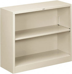 Hon - 2 Shelf, 29" High x 34-1/2" Wide Bookcase - 11-1/2" Deep, Steel, Light Gray - Exact Tooling