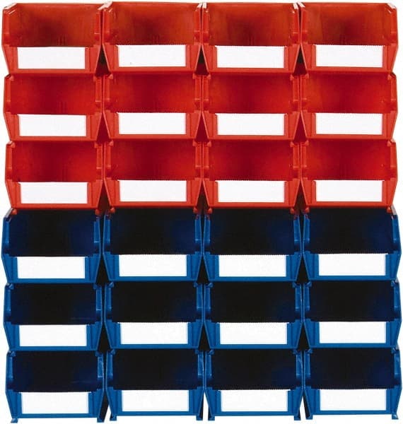 Triton - 70 Lb. Load Capacity, 7-3/8" Deep, Multi-Colored Polypropylene Bin System - 3" High x 4-1/8" Wide x 7-3/8" Long - Exact Tooling