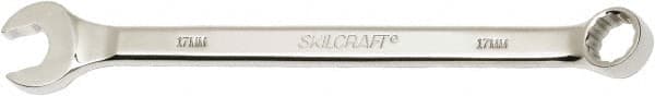 Ability One - 17mm 12 Point Combination Wrench - 15° Offset Angle, Steel, Chrome Finish - Exact Tooling