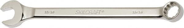 Ability One - 5/16" 12 Point Combination Wrench - 15° Offset Angle, Steel, Chrome Finish - Exact Tooling