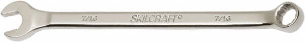 Ability One - 7/16" 12 Point Combination Wrench - 15° Offset Angle, Steel, Chrome Finish - Exact Tooling