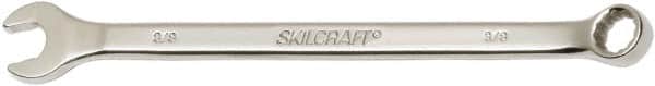 Ability One - 3/8" 12 Point Combination Wrench - 15° Offset Angle, Steel, Chrome Finish - Exact Tooling
