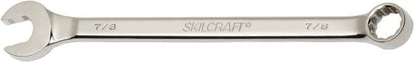 Ability One - 7/8" 12 Point Combination Wrench - 15° Offset Angle, Steel, Chrome Finish - Exact Tooling