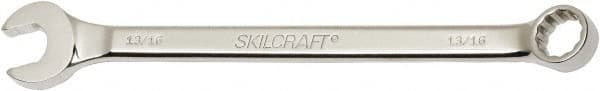 Ability One - 13/16" 12 Point Combination Wrench - 15° Offset Angle, Steel, Chrome Finish - Exact Tooling