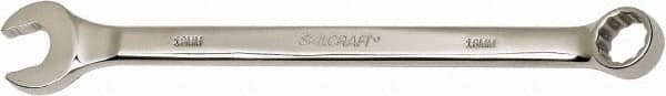 Ability One - 18mm 12 Point Combination Wrench - 15° Offset Angle, Steel, Chrome Finish - Exact Tooling