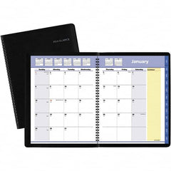 AT-A-GLANCE - 12 Sheet, 8-1/4 x 10-7/8", Monthly Planner - Black - Exact Tooling