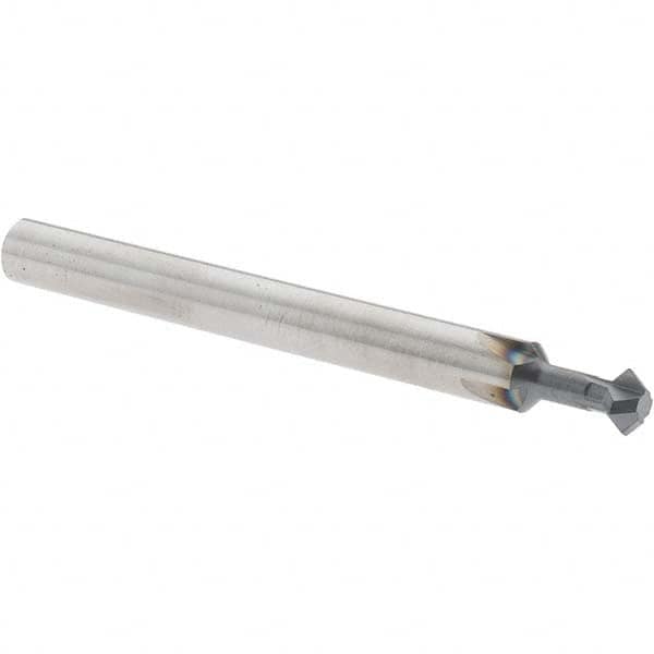 Accupro - 3/16° 3/16" Cut Diam, 0.093" Cut Width, 3/16" Shank, Solid Carbide Double-Angle Cutter - Exact Tooling
