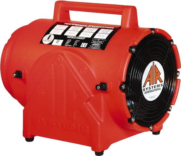 AIR Systems - 8" Inlet, Electric AC Contractor Grade Axial Fan - 0.33 hp, 826 CFM (Free Air), 220 Max Voltage Rating - Exact Tooling
