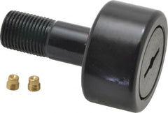 Accurate Bushing - 1-5/8" Roller Diam x 7/8" Width, 5/8" Stud Diam x 1-1/2" Length, Stud Cam Follower - Steel, 3/4" Thread Length, 5/8-18 Thread, 2-3/8" OAL, 5,560 Lb Dynamic Cap, 5,730 Lb Static Cap - Exact Tooling
