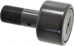 Accurate Bushing - 2" Roller Diam x 1-1/4" Width, 7/8" Stud Diam x 2" Length, Stud Cam Follower - Steel, 1" Thread Length, 7/8-14 Thread, 3-1/4" OAL, 10,370 Lb Dynamic Cap, 10,700 Lb Static Cap - Exact Tooling
