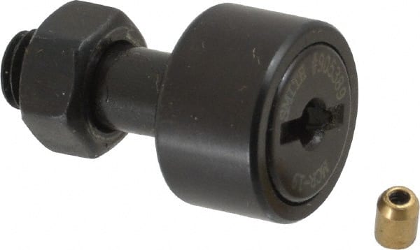 Accurate Bushing - 19mm Roller Diam x 11mm Width, 8mm Stud Diam x 20mm Length, Stud Cam Follower - Steel, 10mm Thread Length, M8x1.25 Thread, 32mm OAL, 4,250 N Dynamic Cap, 4,600 N Static Cap - Exact Tooling