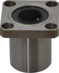 Value Collection - 5/8" ID, Square Flanged Single Linear Bearing - 1-1/8" OD - Exact Tooling