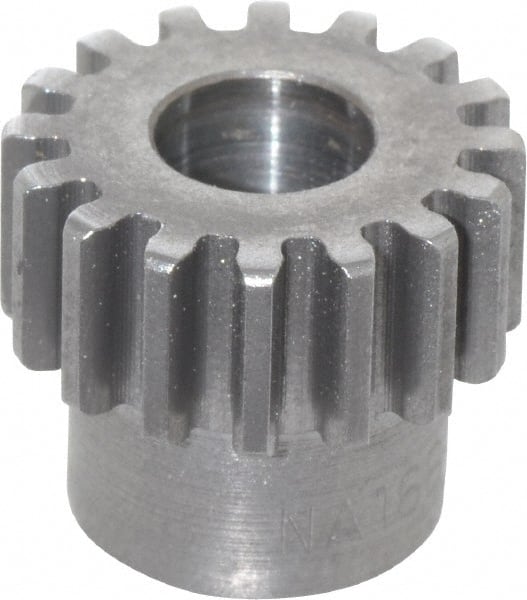 Boston Gear - 20 Pitch, 0.8" Pitch Diam, 16 Tooth Spur Gear - 3/8" Face Width, 3/8" Bore Diam, 0.66" Hub Diam, 14.5° Pressure Angle, Steel - Exact Tooling