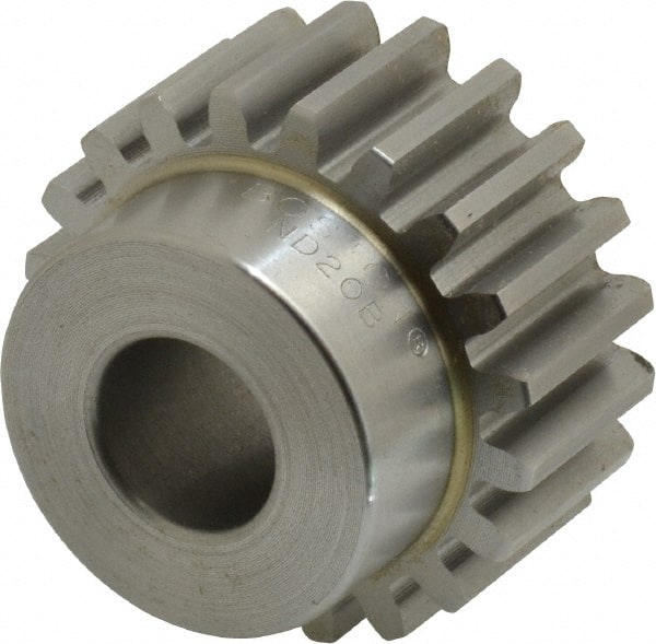 Boston Gear - 12 Pitch, 1.667" Pitch Diam, 20 Tooth Spur Gear - 3/4" Face Width, 5/8" Bore Diam, 1.32" Hub Diam, 14.5° Pressure Angle, Steel - Exact Tooling