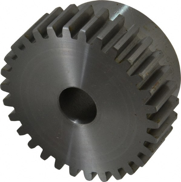 Boston Gear - 12 Pitch, 2-1/2" Pitch Diam, 30 Tooth Spur Gear - 3/4" Face Width, 5/8" Bore Diam, 2.15" Hub Diam, 14.5° Pressure Angle, Steel - Exact Tooling