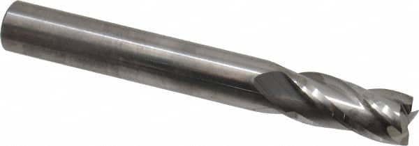 Niagara Cutter - 1/4", 1/2" LOC, 1/4" Shank Diam, 2" OAL, 4 Flute, Solid Carbide Square End Mill - Single End, Uncoated, Spiral Flute, 30° Helix, Centercutting, Right Hand Cut, Right Hand Flute, Series C430 - Exact Tooling
