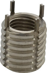 Recoil - 7/16-20 Internal, 5/8-11 External, 14mm Insert Length, Heavy Duty Keylocking Thread Inserts - Stainless Steel, Passivated Finish, Grade 303 - Exact Tooling