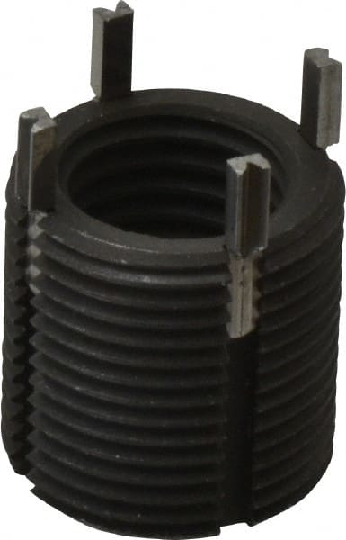 Recoil - M16x2.00 Internal, M22x1.50 External, 22mm Insert Length, Heavy Duty Keylocking Thread Inserts - Carbon Steel, Zinc Phosphate Finish, Grade C1215 - Exact Tooling