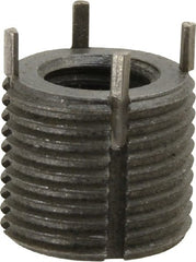 Recoil - 5/8-11 Internal, 1-12 External, 22mm Insert Length, Extra Heavy Duty Keylocking Thread Inserts - Carbon Steel, Zinc Phosphate Finish, Grade C1215 - Exact Tooling
