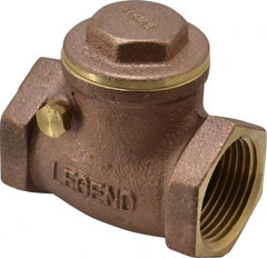 Legend Valve - 1" Brass Check Valve - Inline, FNPT x FNPT, 200 WOG - Exact Tooling