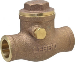 Legend Valve - 1/2" Brass Check Valve - Soldered x Soldered, 200 WOG - Exact Tooling