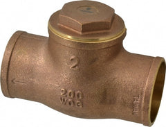 Legend Valve - 2" Brass Check Valve - Soldered x Soldered, 200 WOG - Exact Tooling