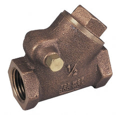Legend Valve - 1-1/4" Bronze Check Valve - Y-Pattern, FNPT x FNPT, 300 WOG - Exact Tooling