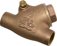 Legend Valve - 1/2" Bronze Check Valve - Y-Pattern, Soldered x Soldered, 300 WOG - Exact Tooling