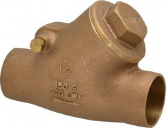 Legend Valve - 1-1/2" Bronze Check Valve - Y-Pattern, Soldered x Soldered, 300 WOG - Exact Tooling