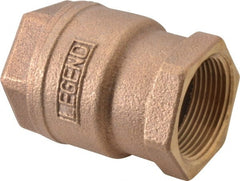 Legend Valve - 1-1/4" Bronze Check Valve - Inline, FNPT x FNPT, 250 WOG - Exact Tooling