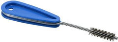 Schaefer Brush - 7/16 Inch Actual Brush Diameter, Stainless Steel, Refrigeration, Hand Fitting and Cleaning Brush - 3/8 Refrigeration Outside Diameter, Solid Plastic Hand Fitting Handle with Hole - Exact Tooling
