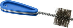 Schaefer Brush - 1-7/16 Inch Actual Brush Diameter, Stainless Steel, Refrigeration, Hand Fitting and Cleaning Brush - 1-3/8 Refrigeration Outside Diameter, Solid Plastic Hand Fitting Handle with Hole - Exact Tooling
