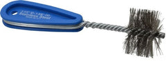 Schaefer Brush - 1-3/4 Inch Actual Brush Diameter, Stainless Steel, Refrigeration, Hand Fitting and Cleaning Brush - 1-5/8 Refrigeration Outside Diameter, Solid Plastic Hand Fitting Handle with Hole - Exact Tooling