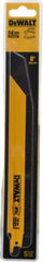 DeWALT - 8" Long x 3/4" Thick, Bi-Metal Reciprocating Saw Blade - Straight Profile, 14 TPI, Toothed Edge, Universal Shank - Exact Tooling