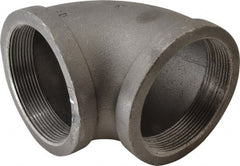 Made in USA - Size 4", Class 150, Malleable Iron Black Pipe 90° Elbow - 150 psi, Threaded End Connection - Exact Tooling
