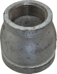 Made in USA - Class 150, 2 x 1-1/2" Galvanized Pipe Reducing Coupling - Threaded, Malleable Iron - Exact Tooling